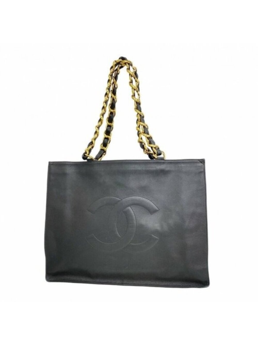 Authentic CHANEL Jumbo XL Shopping Tote Timeless Classic Black Lambskin Vintage - Picture 2 of 15
